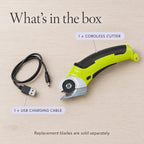 What's in the box: one cordless cutter and one USB charging cable